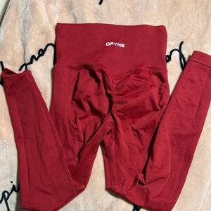 DFYNE High-Waist Red Leggings